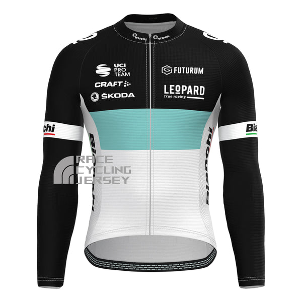 Leopard Bianchi Long Sleeves Cycling Jersey