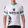 White Bianchi Short Sleeves Cycling Jersey