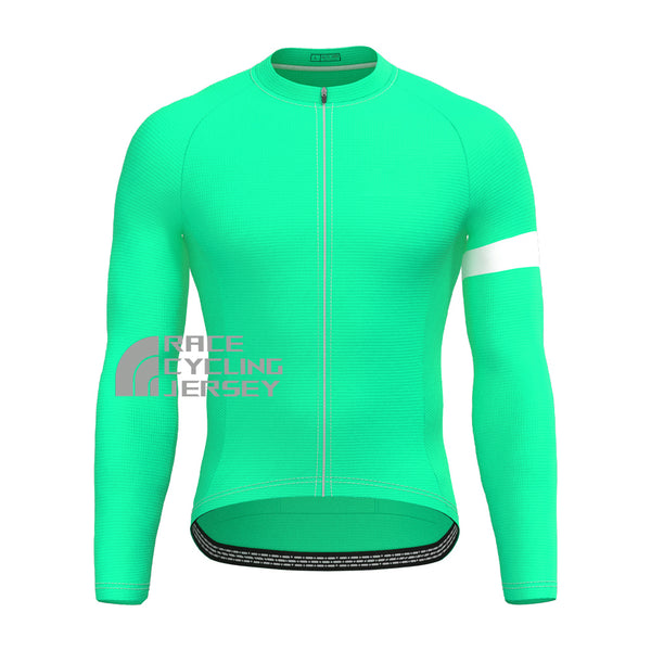 Fluorescent Green Long Sleeves Cycling Jersey