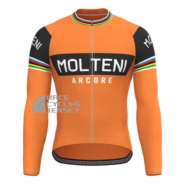 Orange MOLTENI Long Sleeves Cycling Jersey