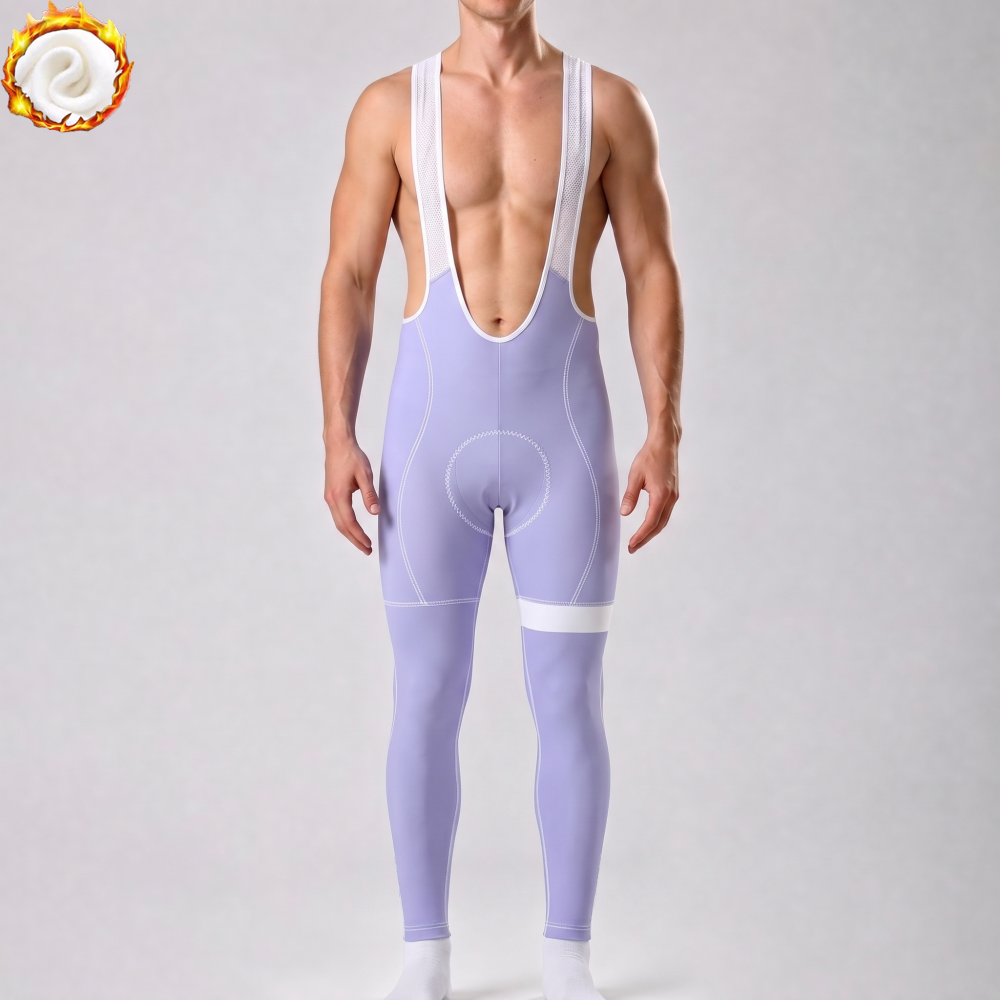 Violet Fleece Bib Cycling Pants