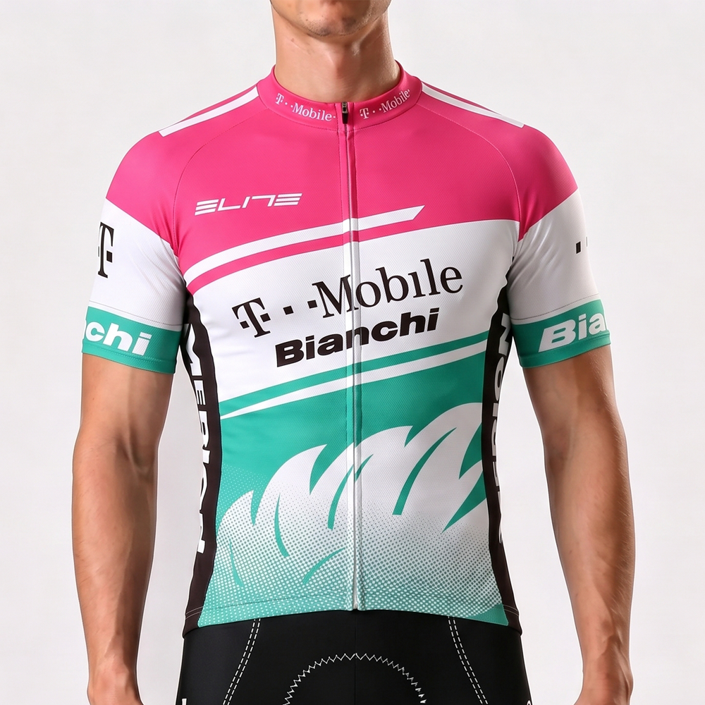 T-Mobile Bianchi Short Sleeves Cycling Jersey