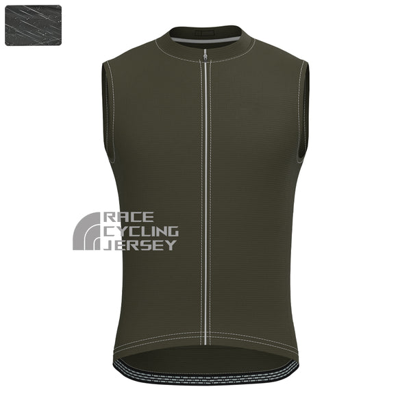 Army Green Windproof Sleeveless Cycling Jersey