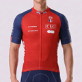 France Red Short Sleeves Cycling Jersey