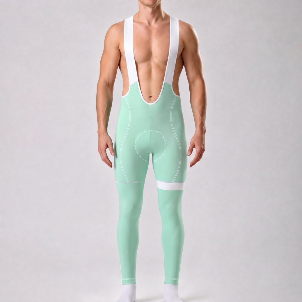 Macaron Green Bib Cycling Pants