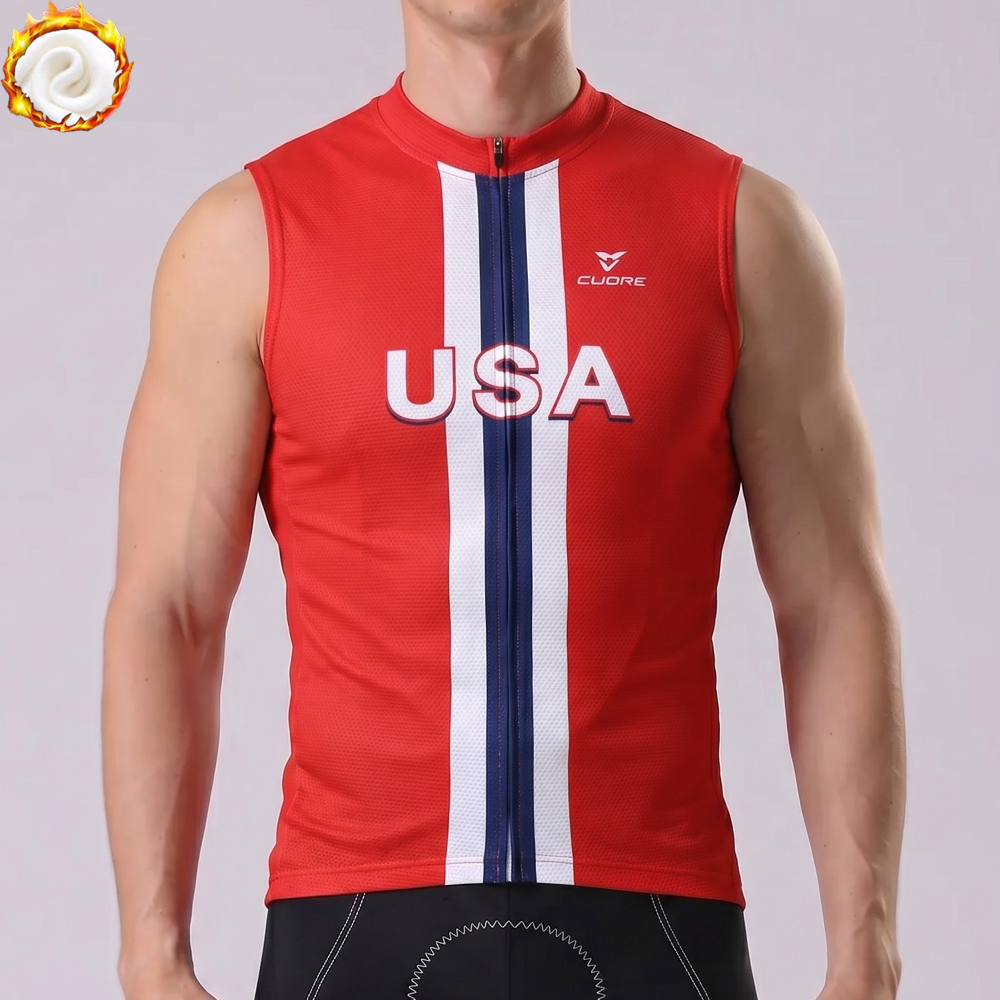 United States Fleece Sleeveless Cycling Jersey