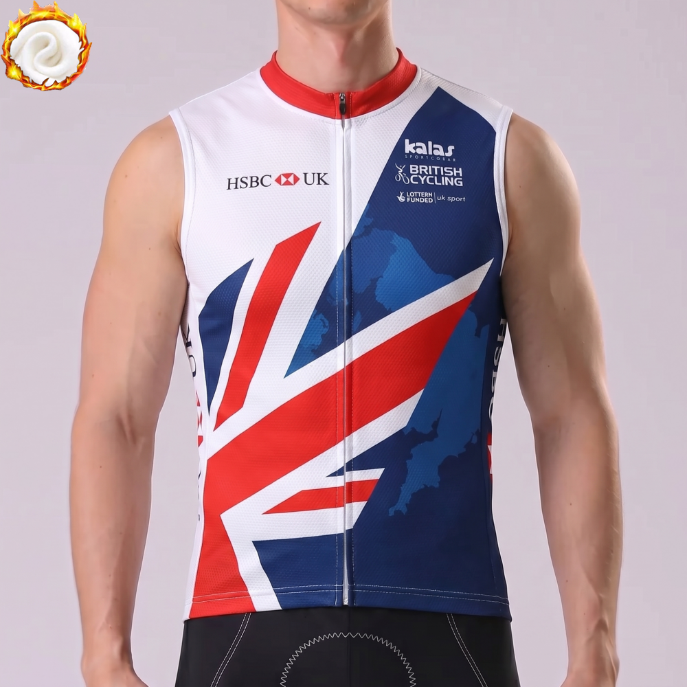 2017 United Kingdom Fleece Sleeveless Cycling Jersey
