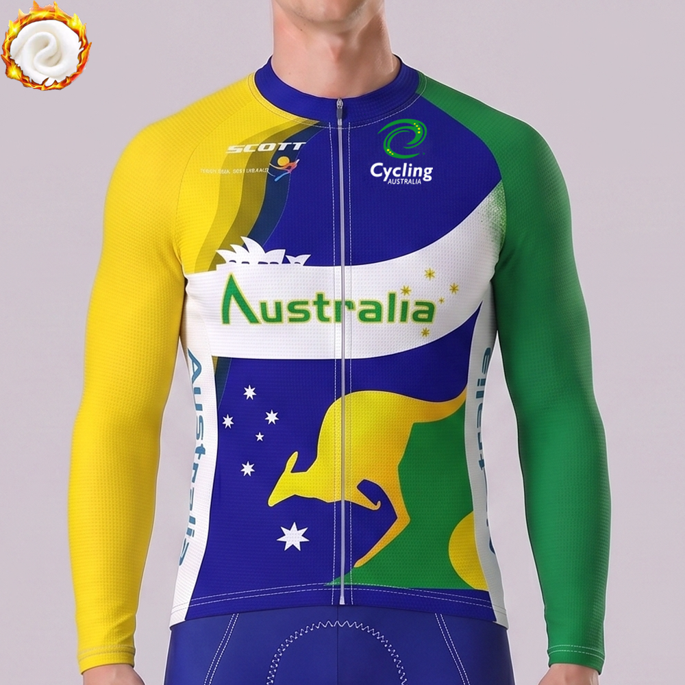 Australia Fleece Long Cycling Jersey