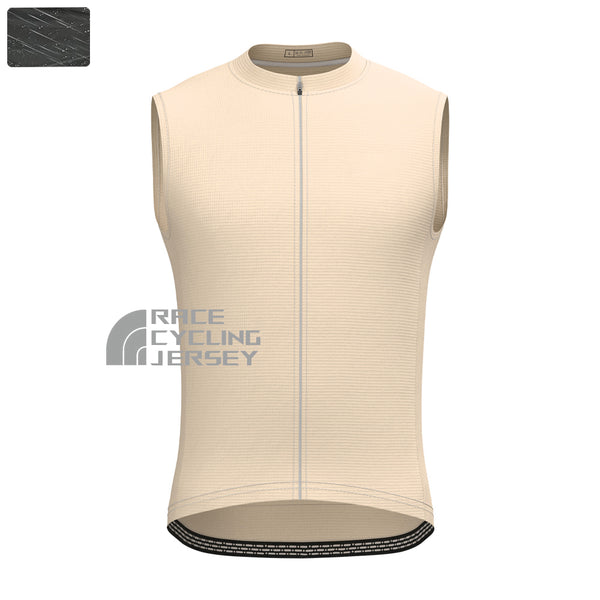 Light Khaki Windproof Sleeveless Cycling Jersey