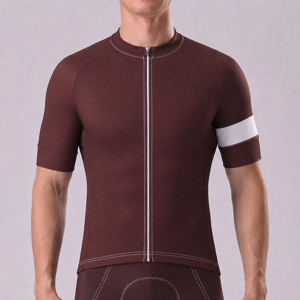 Dark Coffee Color  Short Sleeves Cycling Jersey