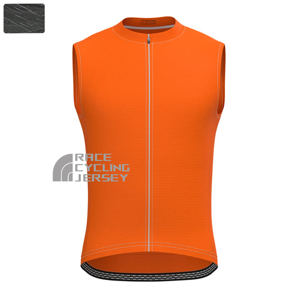 Macarons Orange Windproof Sleeveless Cycling Jersey
