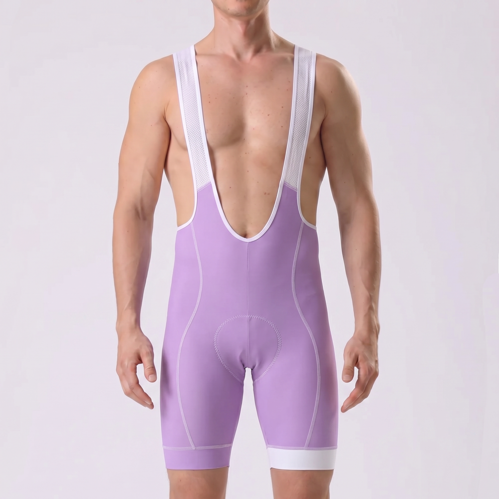 Macaron purple Bib Cycling Shorts