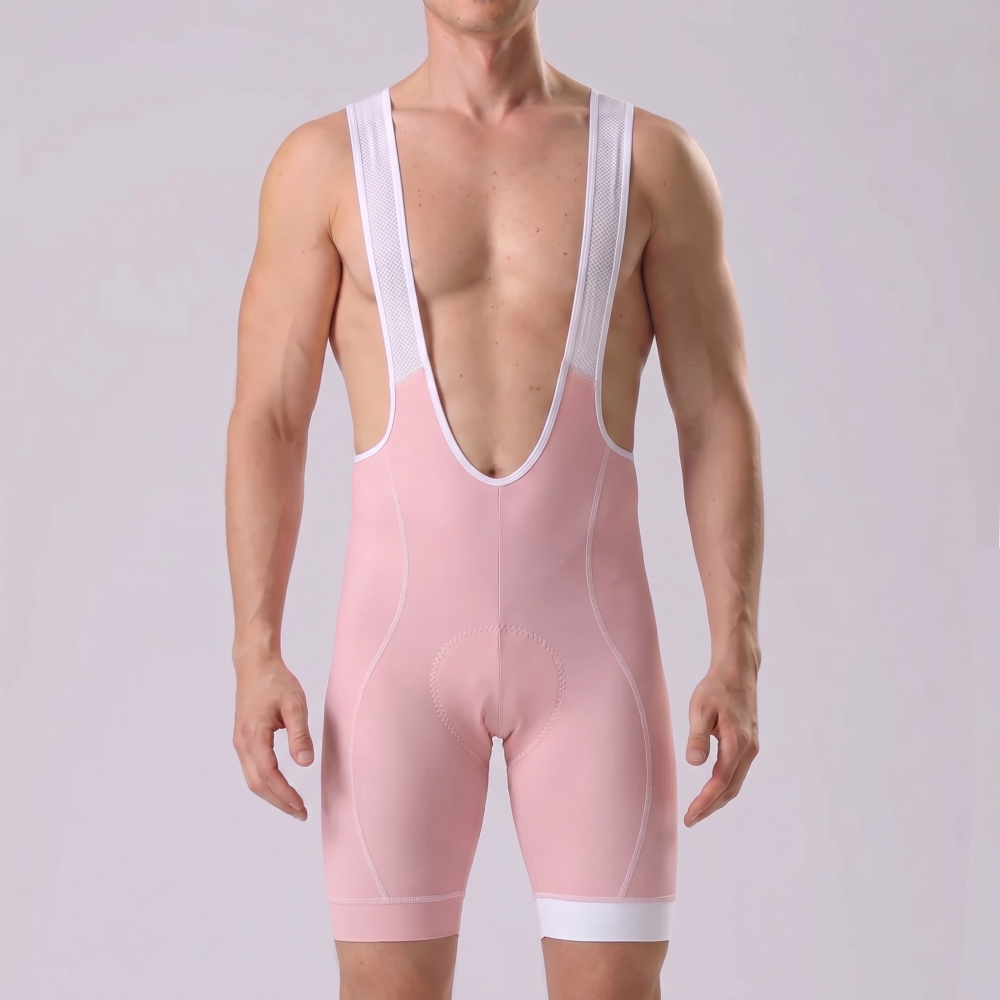 Macaron Pink Bib Cycling Shorts