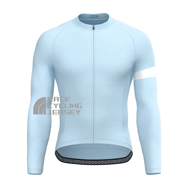 Baby Blue Long Sleeves Cycling Jersey