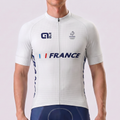 France White Short Sleeves Cycling Jersey