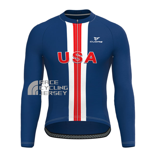 USA Long Sleeves Cycling Jersey