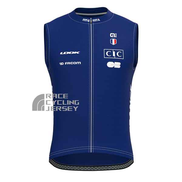 2025 France Sleeveless Cycling Jersey