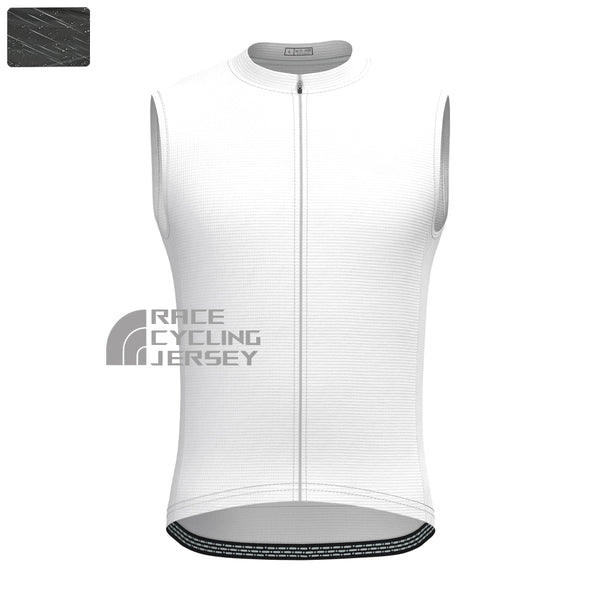 White Windproof Sleeveless Cycling Jersey