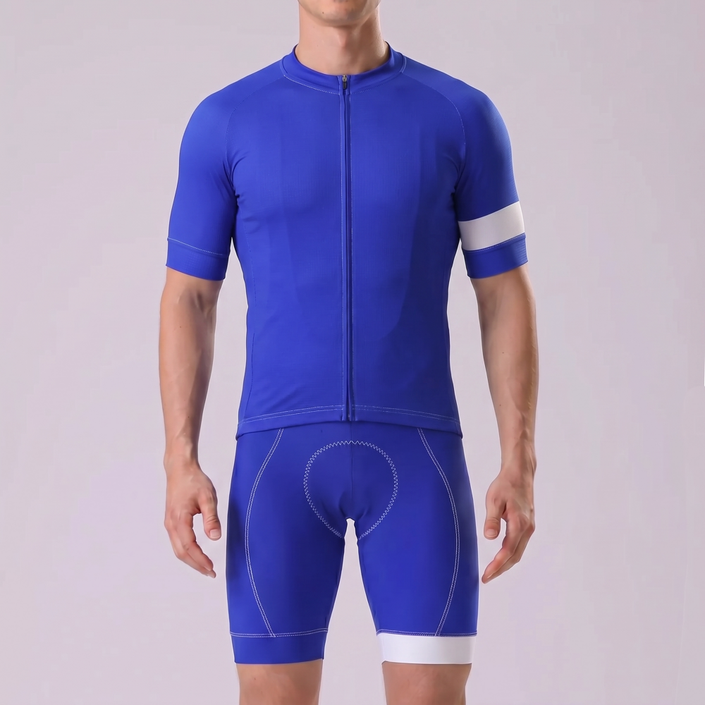 Dark Blue Short Sleeves Cycling Kits