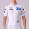 Tour de France white Short Sleeves Cycling Jersey