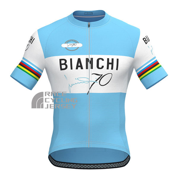 70 Bianchi Short Sleeves Cycling Jersey