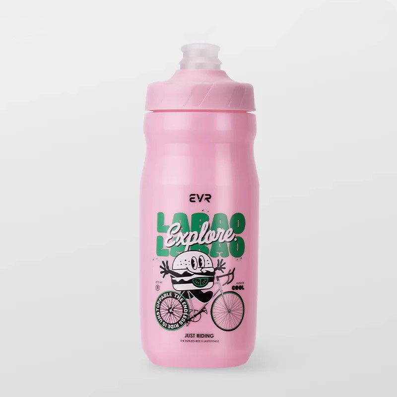 Cute Graphic Squeeze Bike Water Bottle