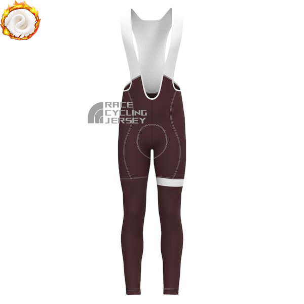 Dark Coffee Color  Fleece Bib Cycling Pants