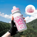 Pink Leopard Squeeze Bike Sports Bottle