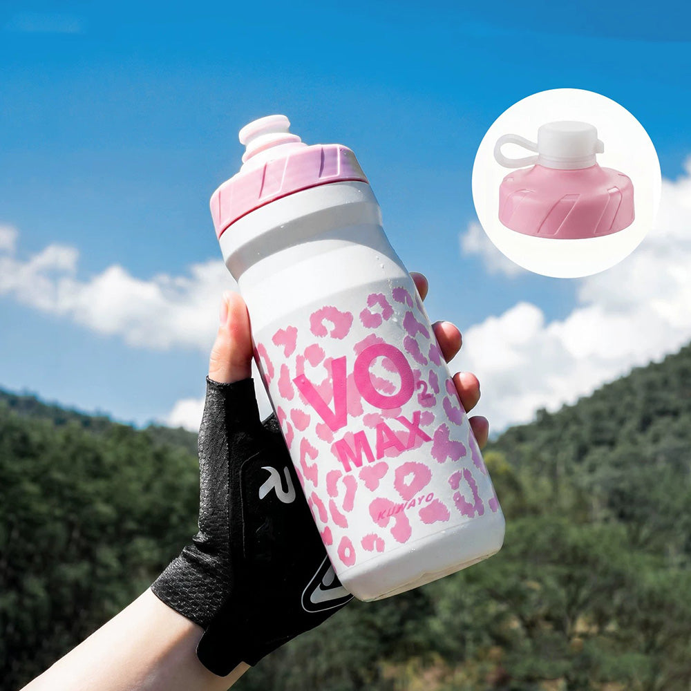 Pink Leopard Squeeze Bike Sports Bottle