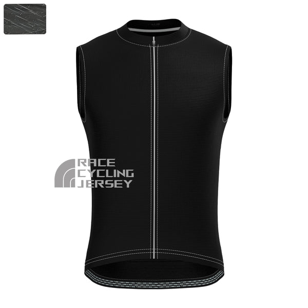 Black Windproof Sleeveless Cycling Jersey