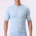 Baby Blue Short Sleeves Cycling Jersey