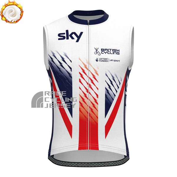 2015 United Kingdom Fleece Sleeveless Cycling Jersey