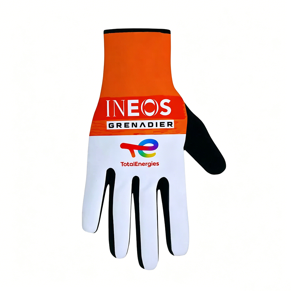 Orange White INEOS Pro Road Bike Racing Gloves