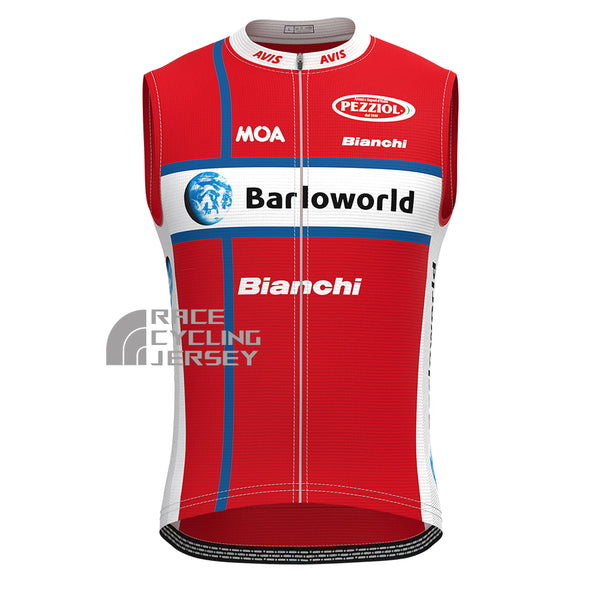 United State Red Sleeveless Cycling Jersey
