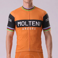 Orange MOLTENI Short Sleeves Cycling Jersey