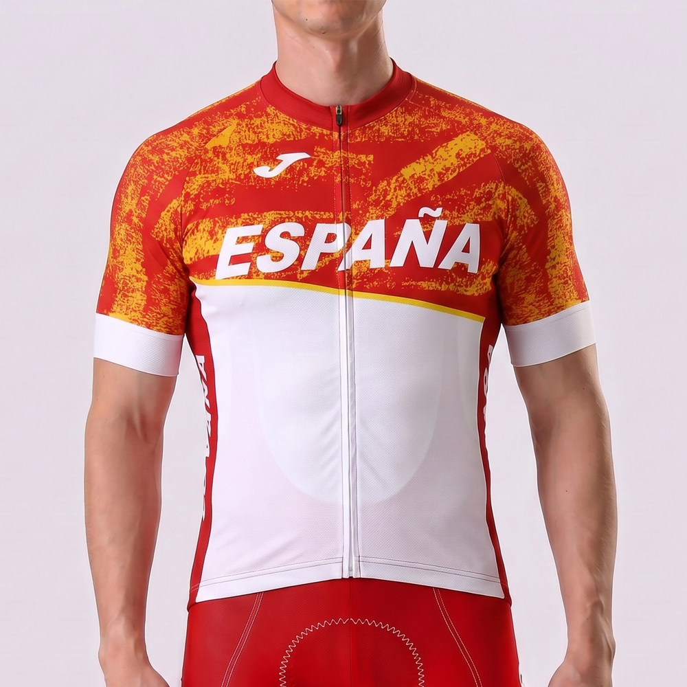 ESPANA White Short Sleeves Cycling Jersey