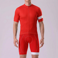 Red Short Sleeves Cycling Kits
