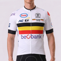 Belgium White Short Sleeves Cycling Jersey