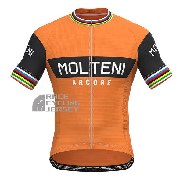 Orange MOLTENI Short Sleeves Cycling Jersey