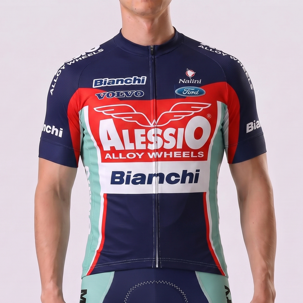 2004 Bianchi Short Sleeves Cycling Jersey