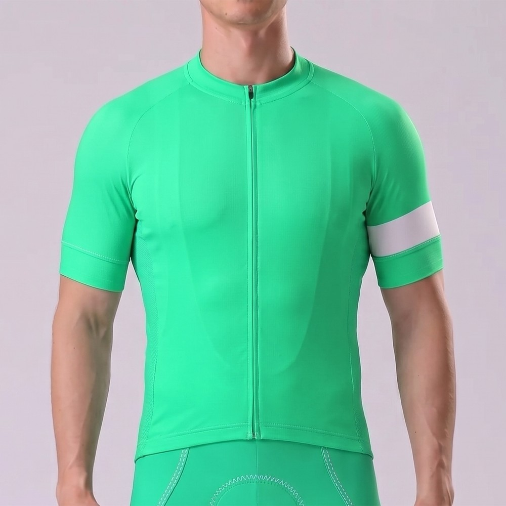 Fluorescent Green Short Sleeves Cycling Jersey