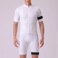White Short Sleeves Cycling Kits