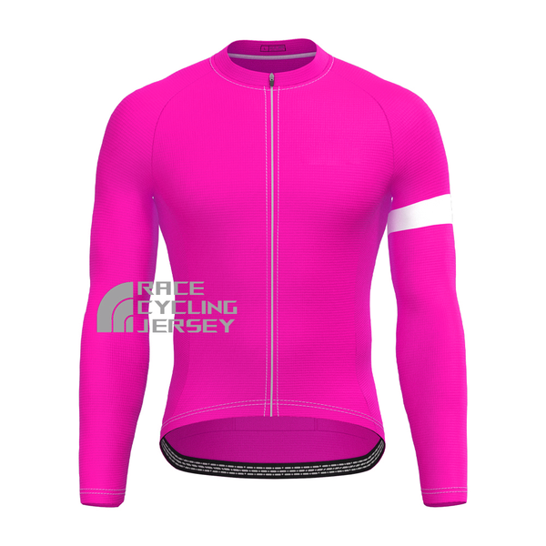 Rose Red Long Sleeves Cycling Jersey