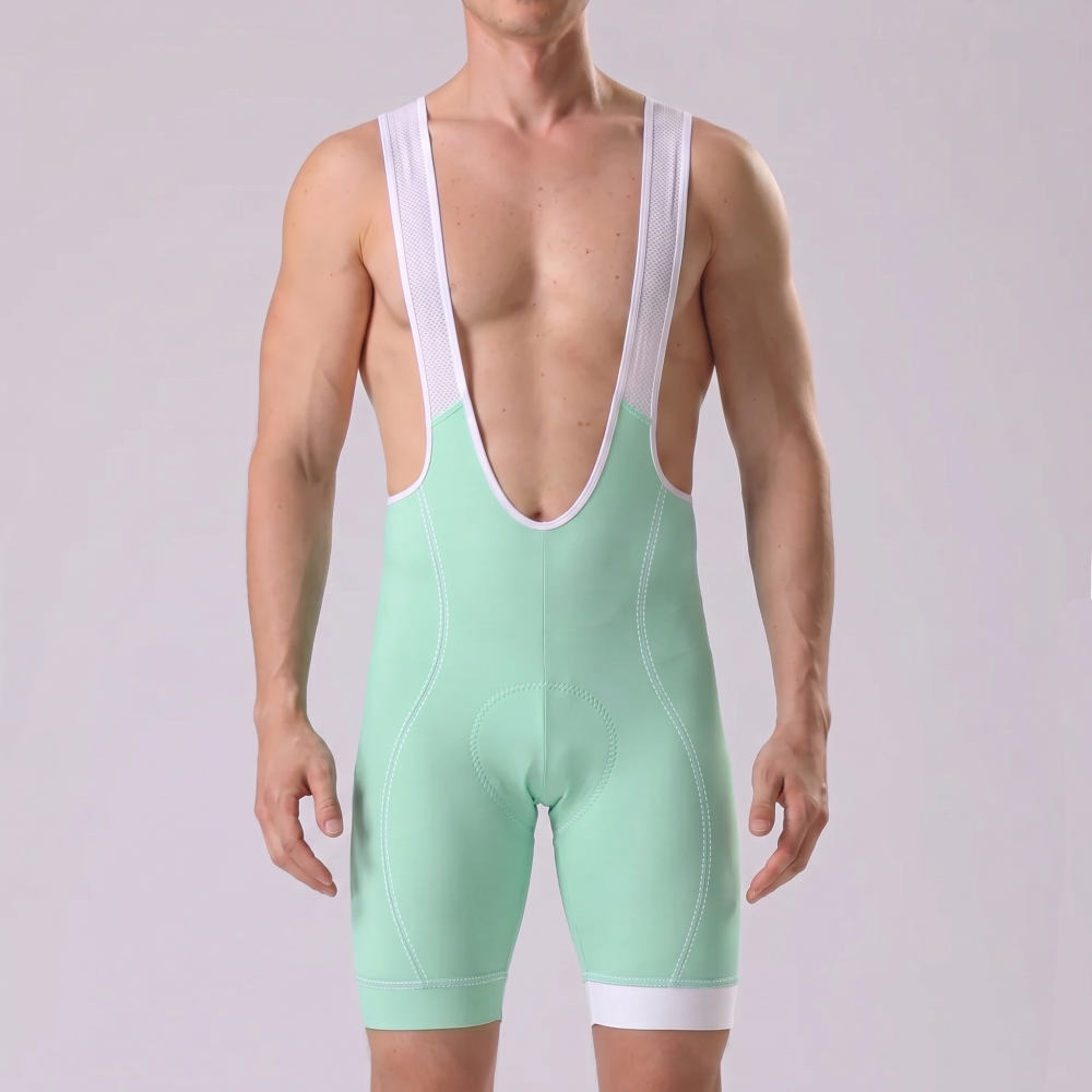 Macaron Green Bib Cycling Shorts