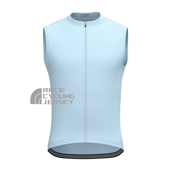 Baby Blue Sleeveless Cycling Jersey