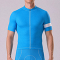Macaron Blue Short Sleeves Cycling Jersey