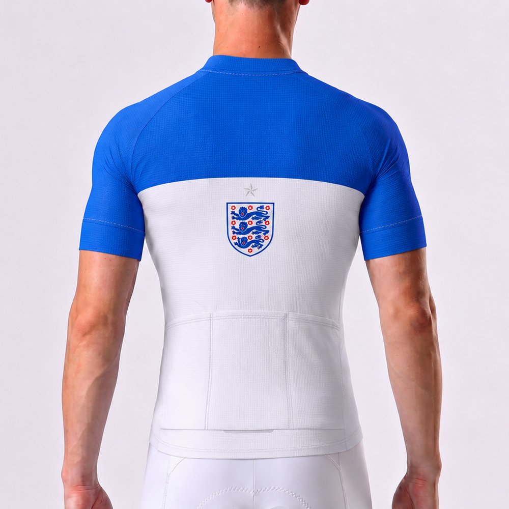 United Kingdom White Short Sleeves Cycling Jersey