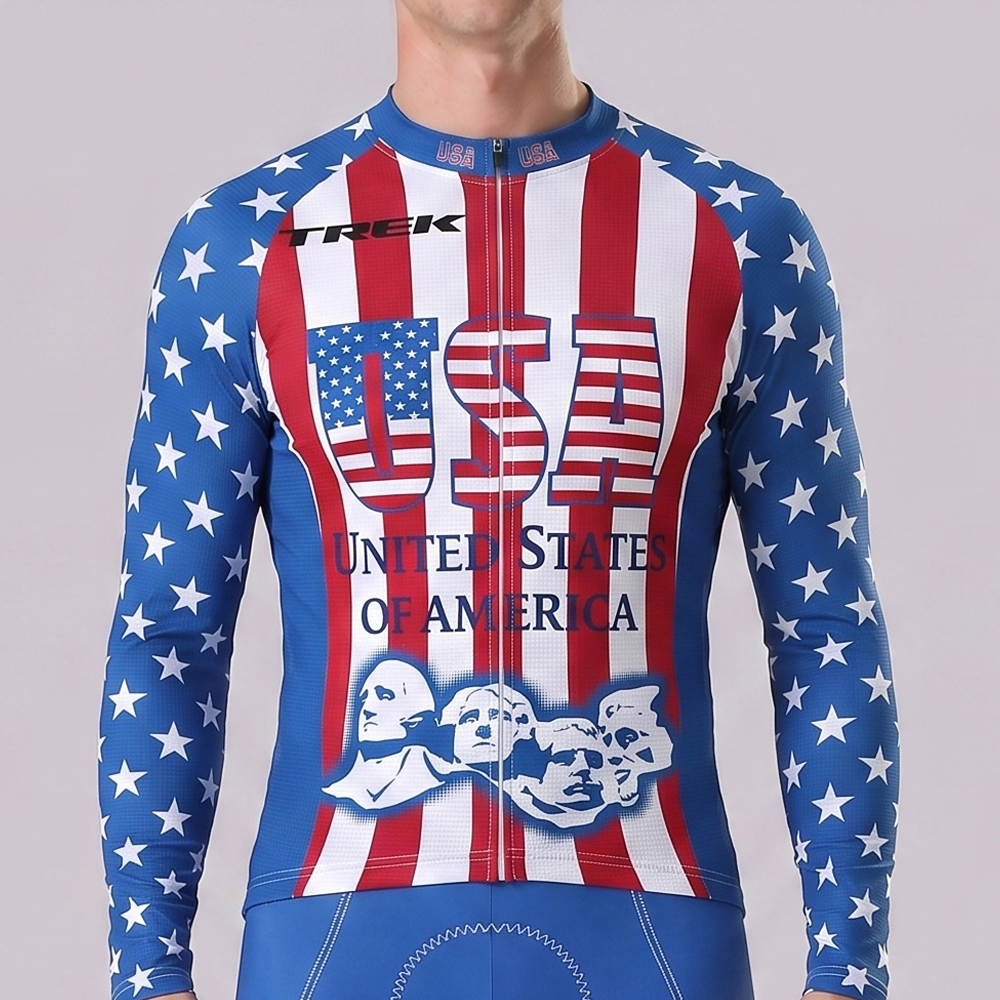 UNITED STATE OF AMERICA Long Sleeves Cycling Jersey