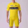 Yellow MOLTENI Short Sleeves Cycling Kits