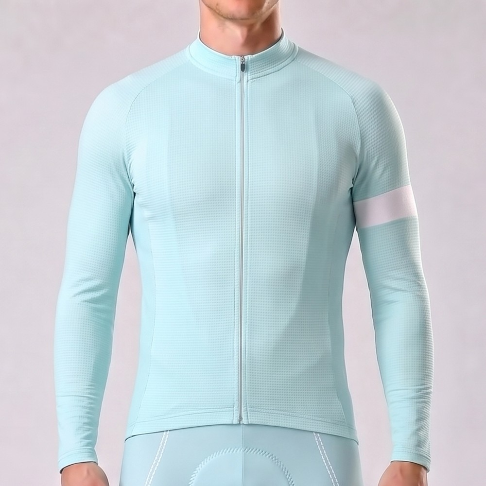 Glacier Blue Long Sleeves Cycling Jersey
